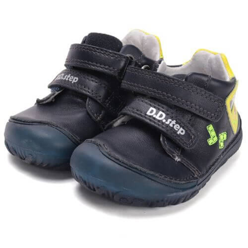 Pantofi copii baieti din piele Barefoot DD Step, Albastru – S073-61373