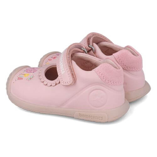 Balerini copii fete din piele Biomecanics, Roz – 252105-A032