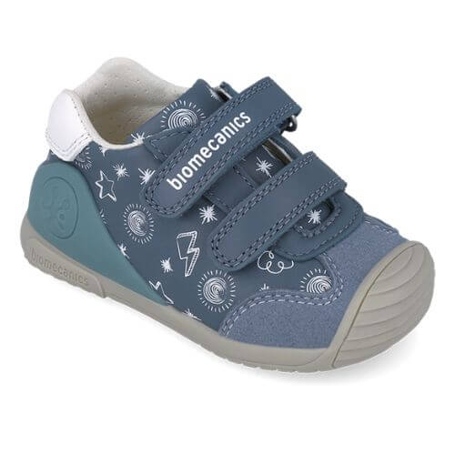 Pantofi copii baieti din piele Biomecanics, Albastru – 252115-A556