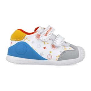 Pantofi copii baieti din piele Biomecanics, Alb – 252115-C835