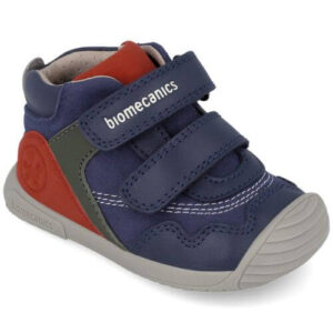 Pantofi copii baieti din piele Biomecanics, model inalt, Albastru – 251125-A183
