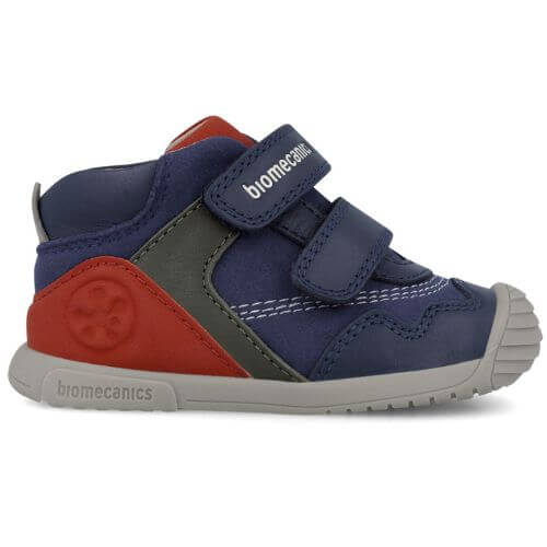 Pantofi copii baieti din piele Biomecanics, model inalt, Albastru – 251125-A183