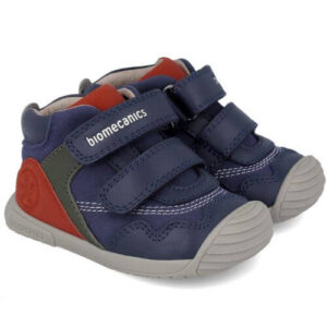 Pantofi copii baieti din piele Biomecanics, model inalt, Albastru – 251125-A183