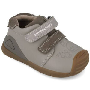 Pantofi copii baieti din piele Biomecanics, Gri – 251121-B154