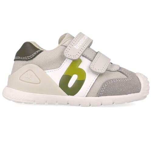 Pantofi copii baieti din piele Biomecanics, Gri – 252119-B695