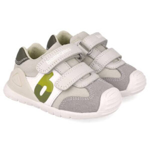 Pantofi copii baieti din piele Biomecanics, Gri – 252119-B695
