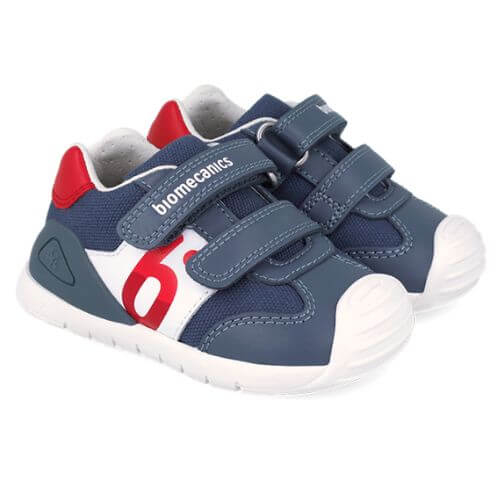 Pantofi copii baieti din piele Biomecanics, Albastru – 262121-A556
