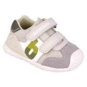 Pantofi copii baieti din piele Biomecanics, Gri – 252119-B695