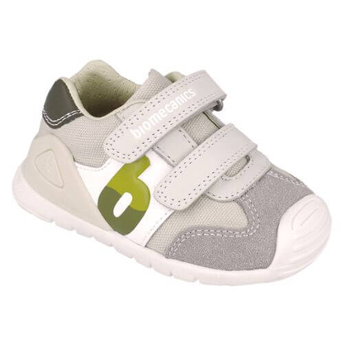 Pantofi copii baieti din piele Biomecanics, Gri – 252119-B695