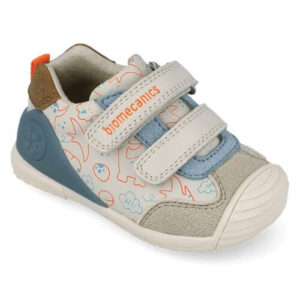 Pantofi copii baieti din piele Biomecanics, Alb – 262120-B695