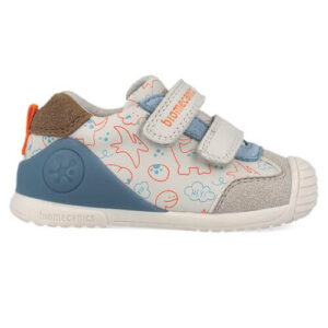Pantofi copii baieti din piele Biomecanics, Alb – 262120-B695