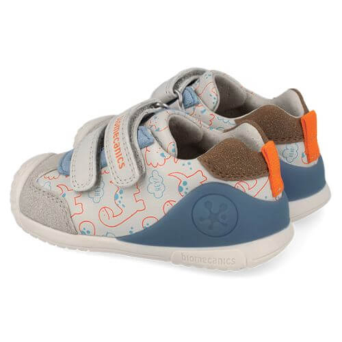 Pantofi copii baieti din piele Biomecanics, Alb – 262120-B695