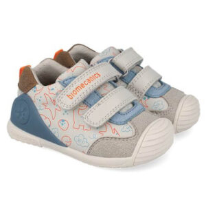 Pantofi copii baieti din piele Biomecanics, Alb – 262120-B695