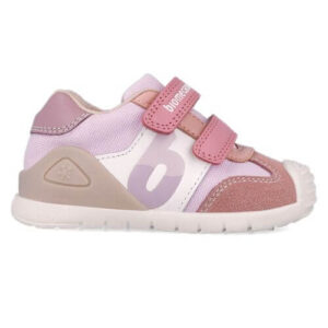 Pantofi copii fete din piele Biomecanics, Roz – 252119-D378
