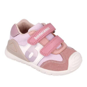 Pantofi copii fete din piele Biomecanics, Roz – 252119-D378