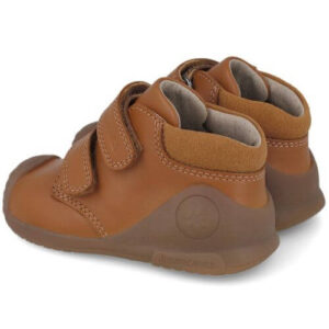 Pantofi copii baieti din piele Biomecanics, model inalt, Maro – 251133-B087
