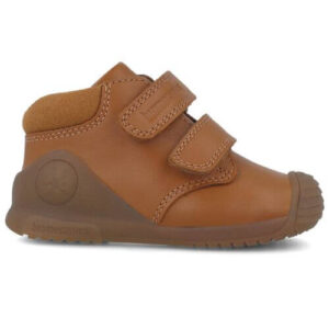 Pantofi copii baieti din piele Biomecanics, model inalt, Maro – 251133-B087