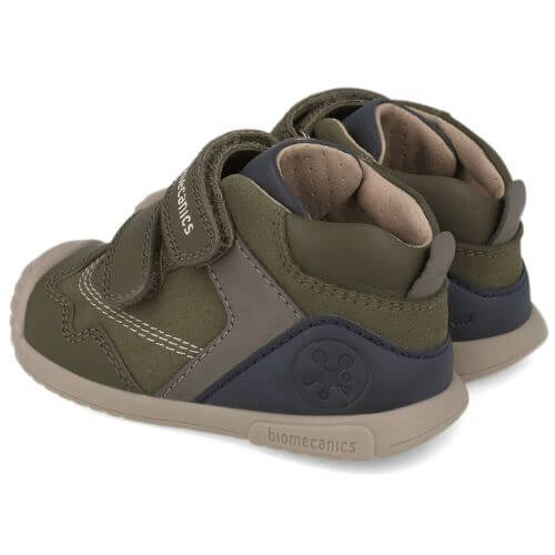 Pantofi copii baieti din piele Biomecanics, model inalt, Verde – 251125-B788