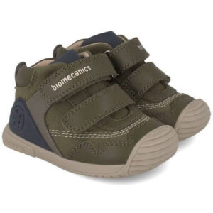 Pantofi copii baieti din piele Biomecanics, model inalt, Verde – 251125-B788
