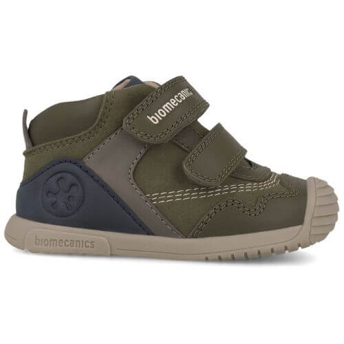 Pantofi copii baieti din piele Biomecanics, model inalt, Verde – 251125-B788