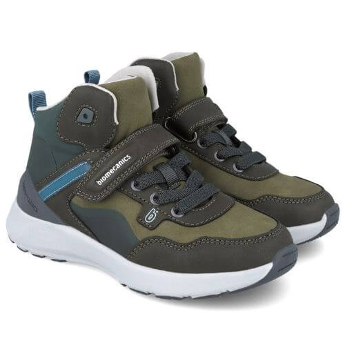 Pantofi copii baieti din piele Biomecanics, Verde – 251278-B801