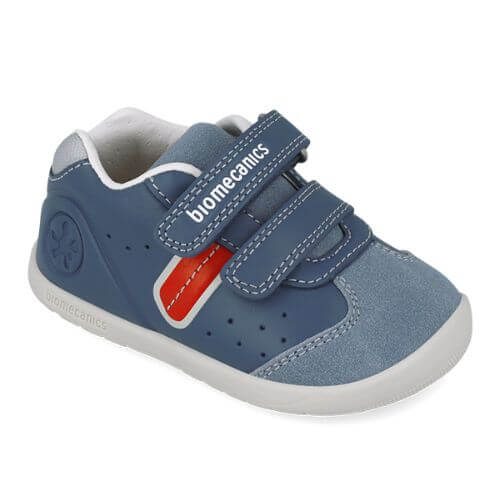 Pantofi copii baieti calapod lat din piele Biomecanics, Albastru – 252162-A556