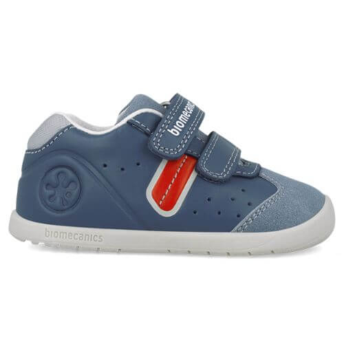 Pantofi copii baieti calapod lat din piele Biomecanics, Albastru – 252162-A556