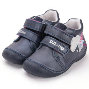 Pantofi copii fete din piele DD Step, Albastru – S015-52650A
