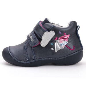 Pantofi copii fete din piele DD Step, Albastru – S015-52650A