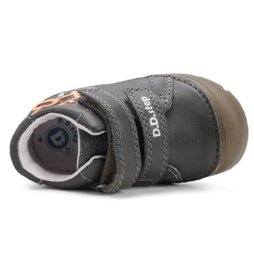 Pantofi copii baieti din piele DD Step, Kaki – S082-52781B