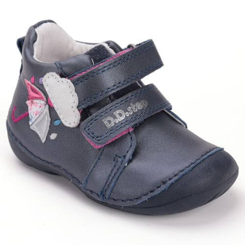Pantofi copii fete din piele DD Step, Albastru – S015-52650A