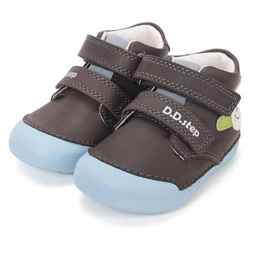 Pantofi copii baieti din piele DD Step, Gri – S066-61414B