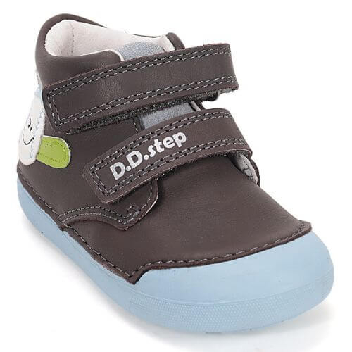 Pantofi copii baieti din piele DD Step, Gri – S066-61414B
