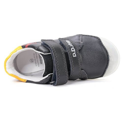 Pantofi copii baieti din piele DD Step, Negru – S049-61886
