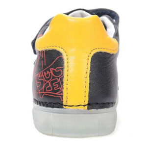 Pantofi copii baieti din piele DD Step, Negru – S049-61886