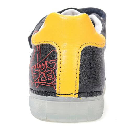 Pantofi copii baieti din piele DD Step, Negru – S049-61886
