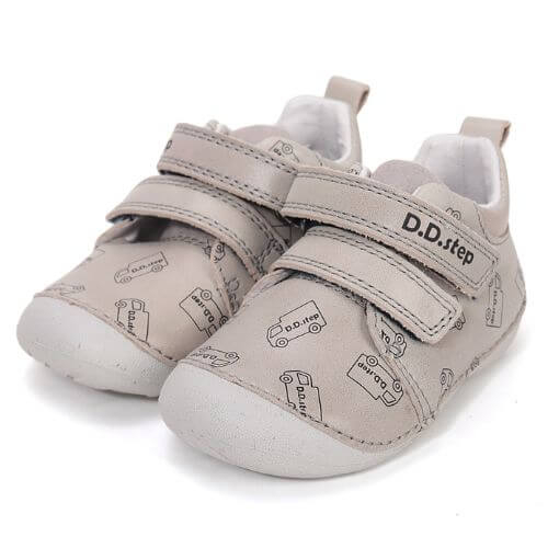 Pantofi copii baieti din piele DD Step, Gri – S015-61100