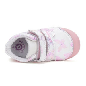 Pantofi copii fete din piele DD Step, Alb – S066-51151
