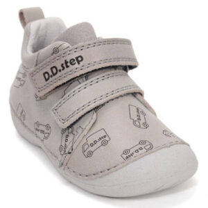 Pantofi copii baieti din piele DD Step, Gri – S015-61100