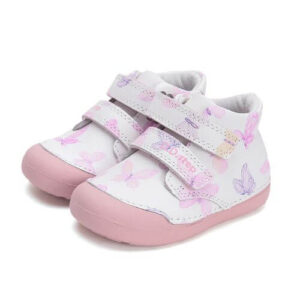 Pantofi copii fete din piele DD Step, Alb – S066-51151