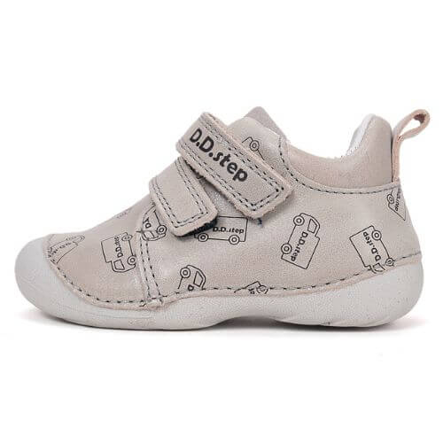 Pantofi copii baieti din piele DD Step, Gri – S015-61100