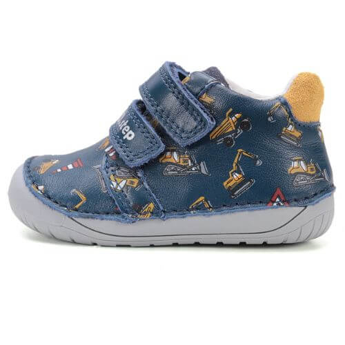Pantofi copii baieti din piele DD Step Barefoot, Albastru – S070-52480B Pantofi copii baieti din piele DD Step Barefoot, Albastru – S070-52480B