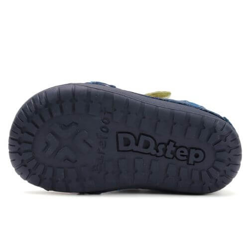 Pantofi copii baieti din piele DD Step Barefoot, Albastru – S070-52141A