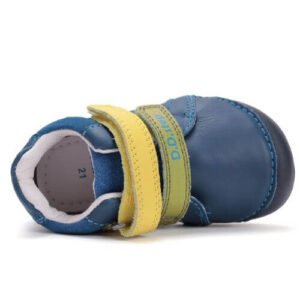 Pantofi copii baieti din piele DD Step Barefoot, Albastru – S070-52141A