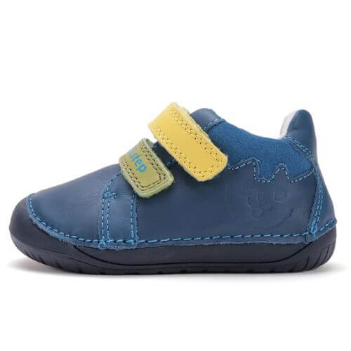 Pantofi copii baieti din piele DD Step Barefoot, Albastru – S070-52141A