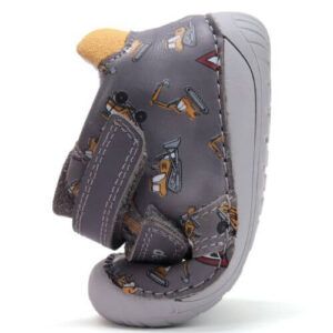 Pantofi copii baieti din piele DD Step Barefoot, Gri – S070-52480A