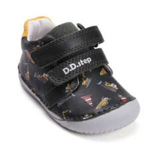 Pantofi copii baieti din piele DD Step Barefoot, Albastru – S070-52480