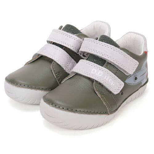 Pantofi copii baieti din piele DD Step cu LED, Verde – S050-61691B