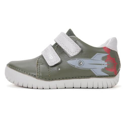 Pantofi copii baieti din piele DD Step cu LED, Verde – S050-61691B
