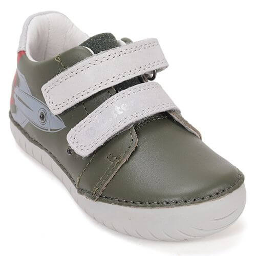 Pantofi copii baieti din piele DD Step cu LED, Verde – S050-61691B